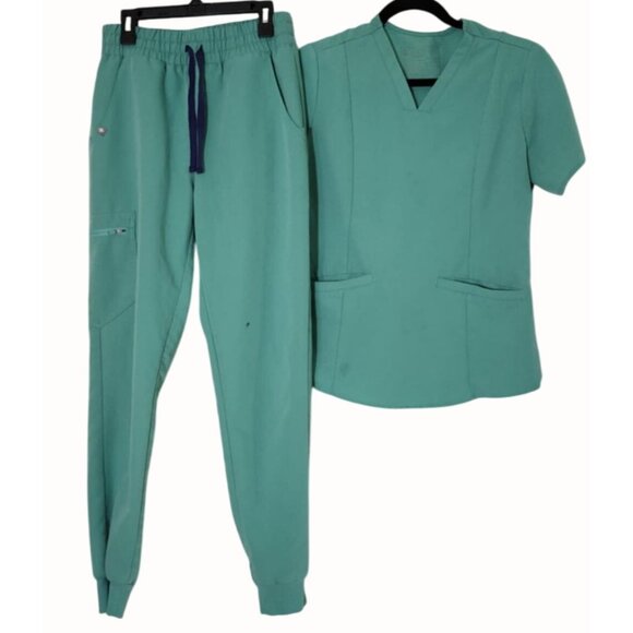 Purple Label By Healing Hands, Fig, S.C.R.U.B Scrubs Tops and 1 pant Size S - Picture 5 of 16